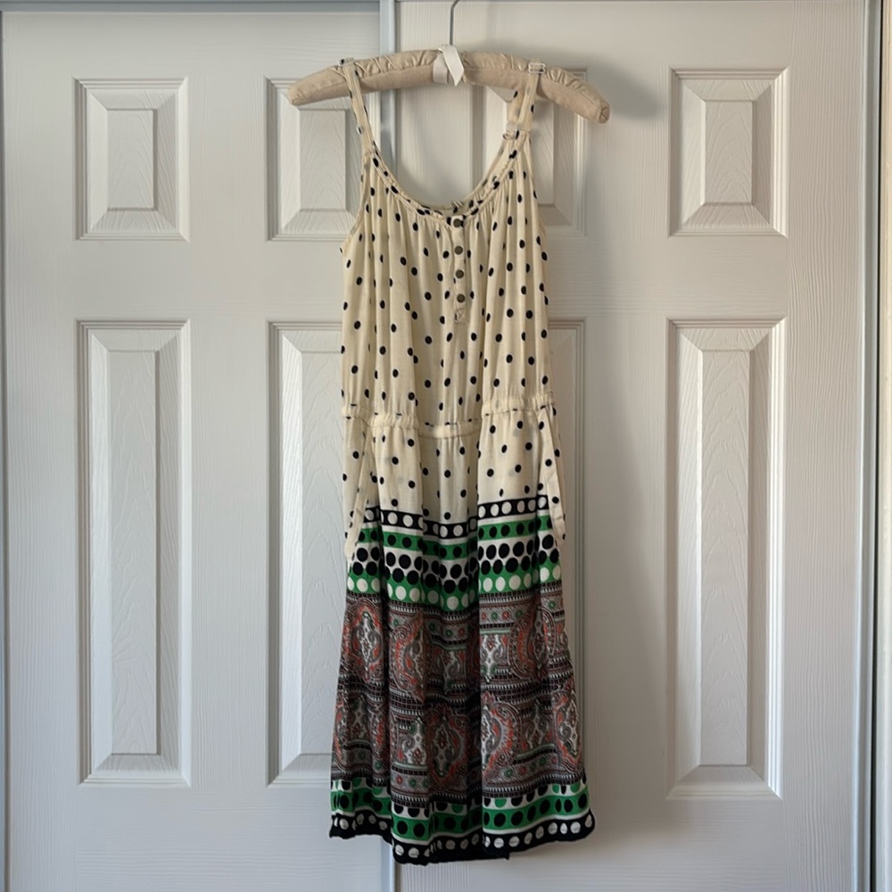 Anthropologie Lilka Polka Dot Dress XS with Pockets Paisly Sundress
